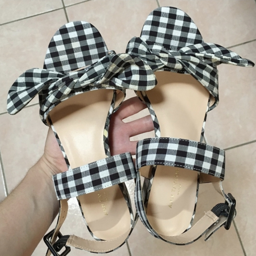 Ann Taylor Checkered Sandals